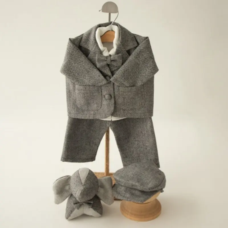 Baby Boy Gentleman Suit with Hat and Doll Set - Image 5