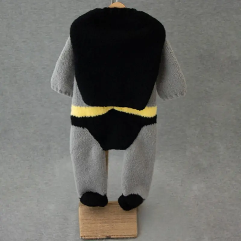 Baby Boy Knitted Batman Outfit with Cape and Hat Set - Image 5