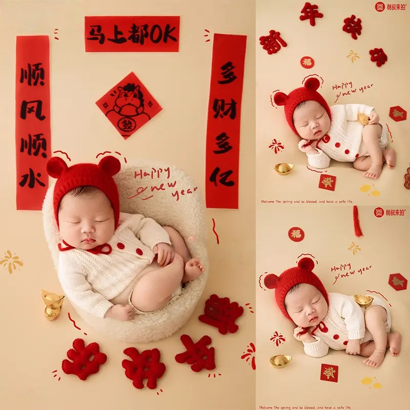 Newborn photography theme set planning with one hero prop and reusable accessories - Dvotinst