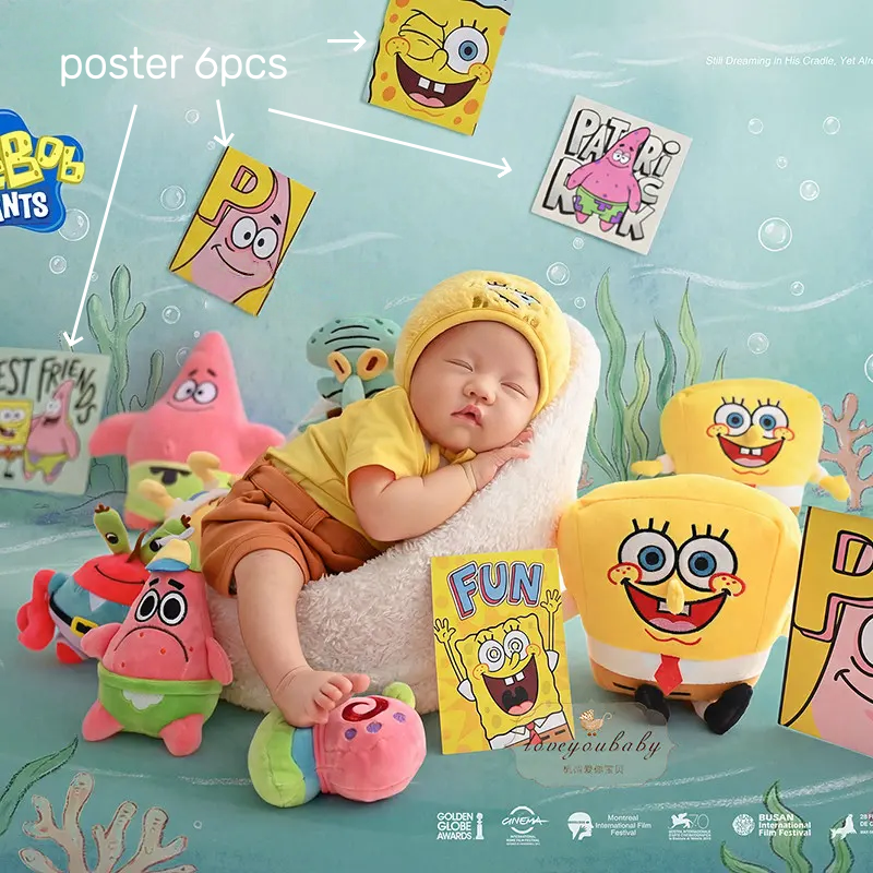 SpongeBob character posters for backdrop - Spongebob Theme Set - Dvotinst